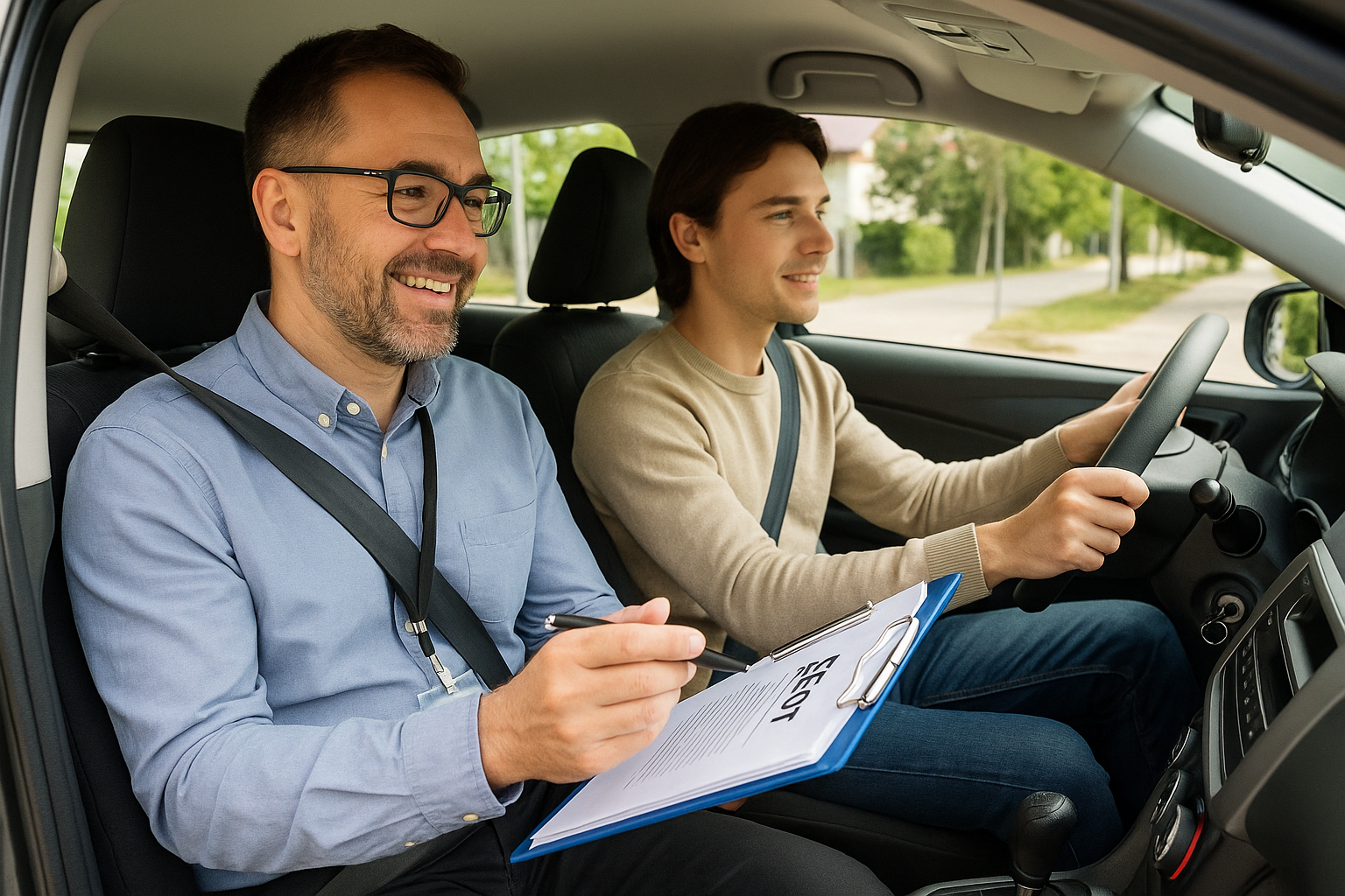 Driving school illustration